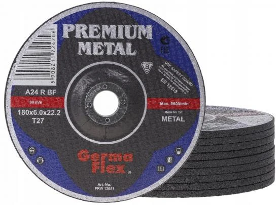 Kapskiva för metall 10st 180 x 6x22, T27 (8500rpm), Germa Flex