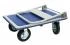 Flyttvagn 300 kg 90 x 60 cm hopfällbar, transportvagn, transportkärra, lastkärra
