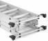Stege 4 x 4 med LED, max höjd 5.6m, kompakt utfällbart stege, aluminium, max 150 kg, CE