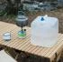 Water container, 2 pcs collapsible containers of 15L each for drinking water, with tap, PVC plastic