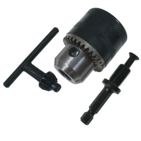 Adapterhuvud för borrmaskin, HEX + nyckel 3/8