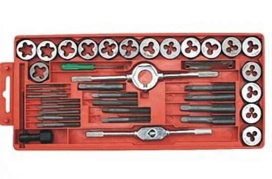 Dies and Taps set 40 Pieces Manual Threading Tools Storage