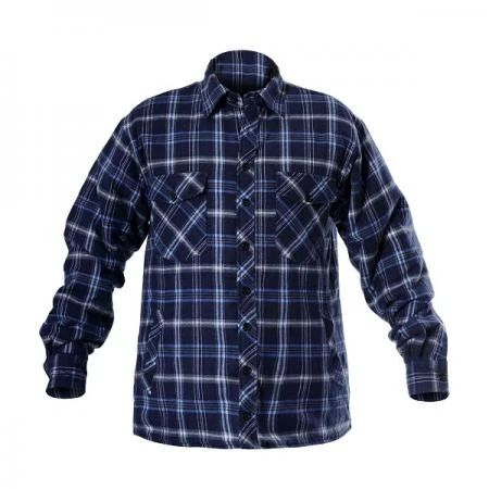 Flannel Shirt Padded, Navy-Blue, S , CE, LAHTI
