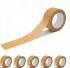 Paper Tape 6 Rolls, Brown Eco-Friendly Packaging Tape 50 mm x 50 m, Sustainable Tape for Packaging