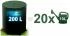 Water Barrel 200-1000L, Foldable Rainwater Barrel, Rainwater Tank, Plonos