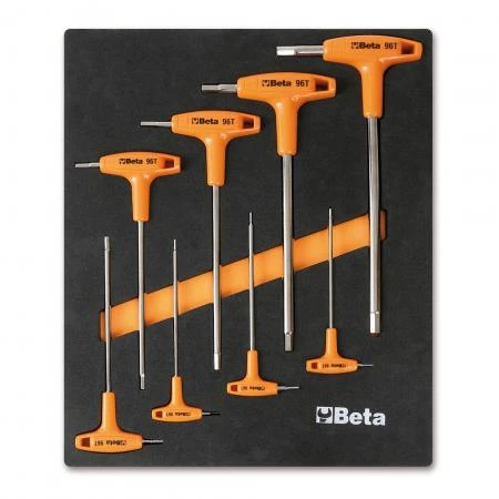 Hexagon Wrench set Angled 2-8 mm 8 Pieces Thermoformed Tray, BETA Tools