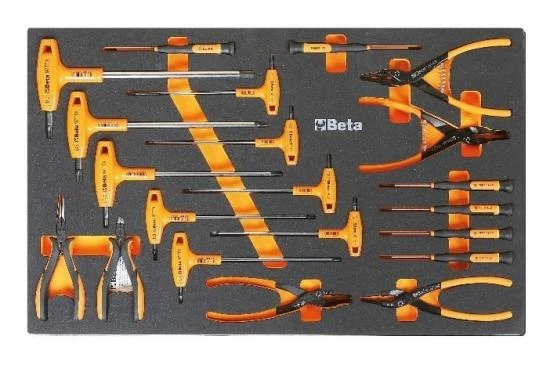 Offset HEX Key set 2-8 mm, 8 Pieces, Thermoformed Tray, BETA Tools