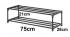 Shoe Rack 2-Tier 75 x 28 x 21 cm, Metal and Plastic, Beast