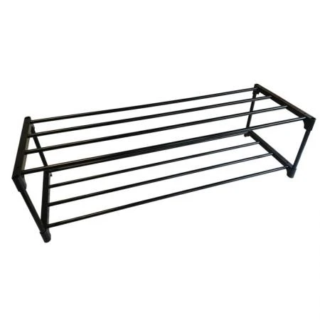 Shoe Rack 2-Tier 75 x 28 x 21 cm, Metal and Plastic, Beast