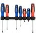 8-Piece Screwdriver set S2 Steel HRC 59, Ergonomic Soft-Touch, Magnetic, Slotted and Phillips, Proline
