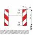 Traffic Guidance Sign U-21 a/b PVC 130cm Gen.1 Reflective Film + 25kg Rubber Base PREMIUM