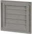 Ventilation Grille Exterior Gravity Louvre 485x485mm PVC Grey, Vents-Group