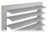 Ventilationsgaller Yttre Gravitationsjalusi 300x300mm PVC Grå, Vents-Group