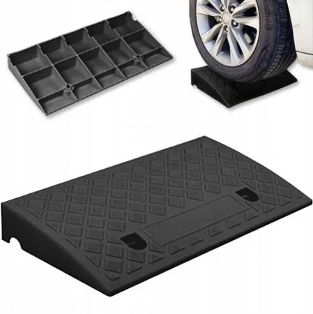 Uppkörningsramp 15cm, 1st ramp för biluppfart, kantramp, svart gummikomposit