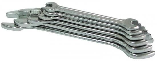 Double Open End Spanner of 6 pcs(6-17 mm) Shrink Wrap
