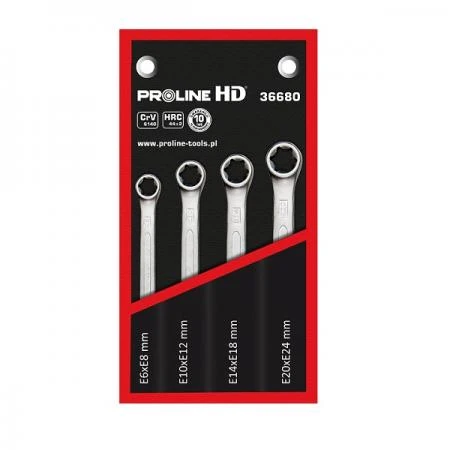 Ringnyckelsats TORX E6-E24, 4 Delar, PROLINE HD