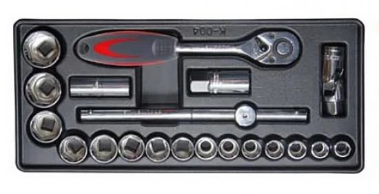 Tool Tray 395 x 180 mm, 1/2 Socket set 21PCS Empty, Proline