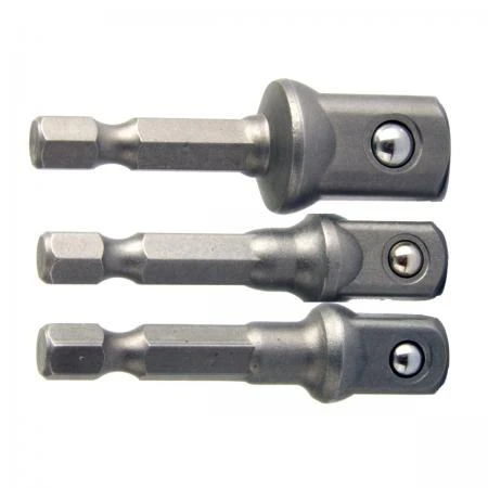 Hylsadapter, sats 3st 1/2, 3/8, 1/4 HEX 1/4, Proline