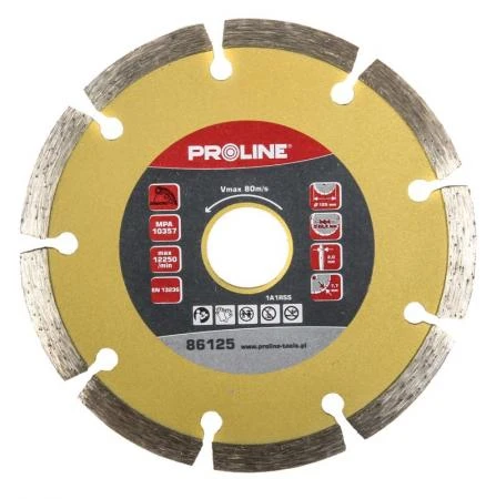 Segmenterad Diamantskiva 115 mm, 1.8 mm, 7.5 mm, 22.2 mm, Proline