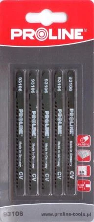Saw Blade 5pcs, Wood 75 x 100 mm, 8TPI, 3 mm B, Proline