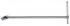 T-Handle with 1/4 Drive Socket, 390 mm Length, BETA Tools