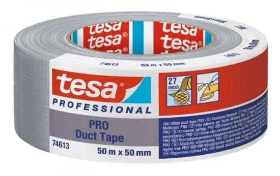 Vävtejp, 24st silvertejp 50m x 50 mm Tesa Professional PRO Duct Tape 74613
