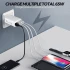 Mobilladdare 65W, 3x USB + 2x USB-C, 230V