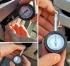 Däckstryckmätare 4bar, 60PSI, 38 mm, analog lufttrycksmätare för bildäck i metall, bra nogrannhet