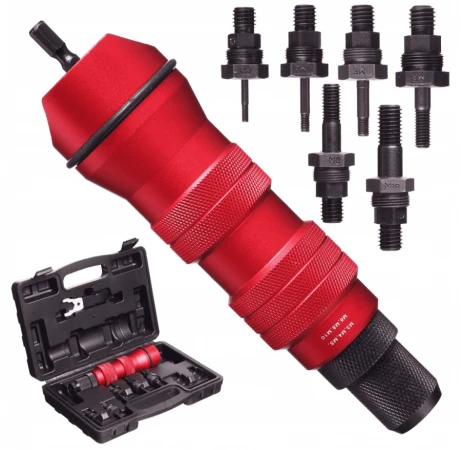 Nitningsverktyg, adapter för skruvdragare till skruvnit, inkl. chuckadaptrar, Technic RA02