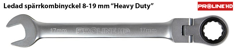 Combination Wrench set, 7 Pieces 8-19 mm 72 Teeth, Proline HD
