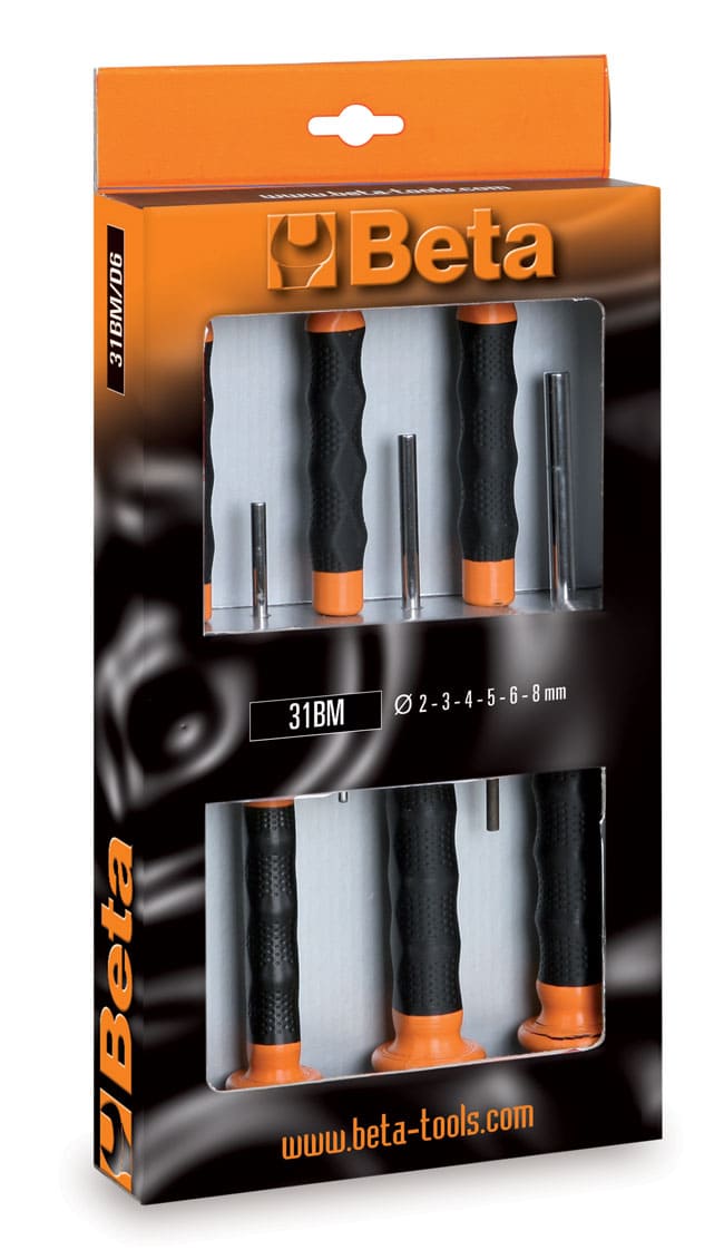 Drivdornsats 6 Delar 2-8 mm Rostfri, BETA
