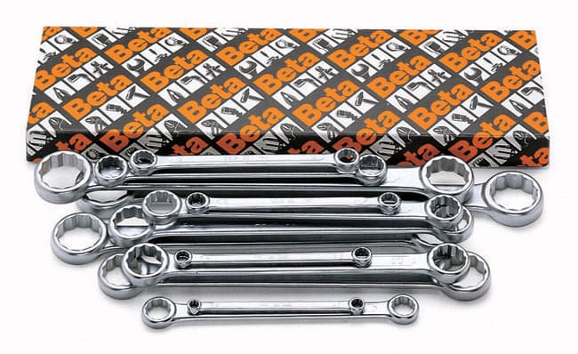 Flat Ring Wrench set 12 Pieces 6 x 7 mm-30 x 32 mm, BETA