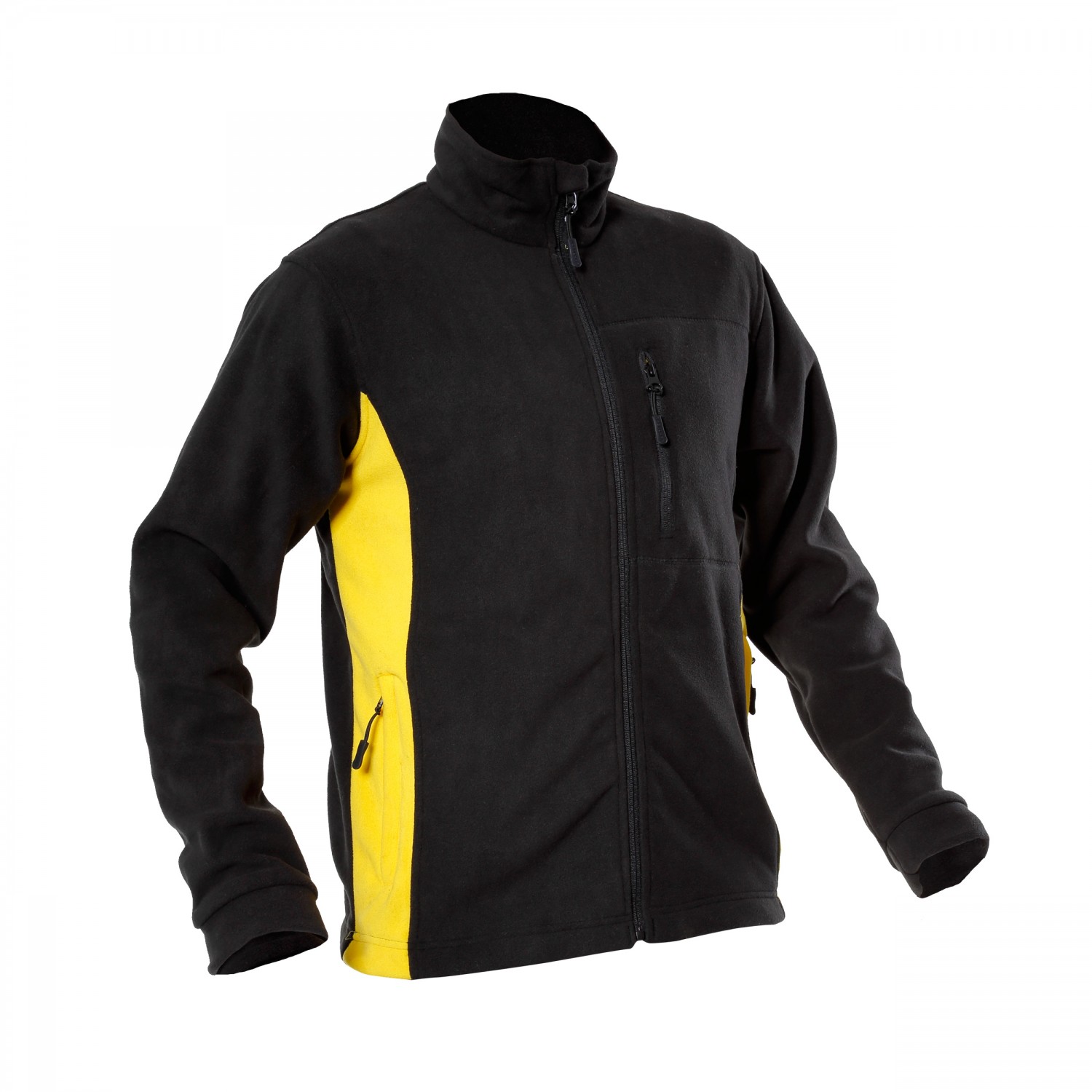 Fleece Jacket, Black and Yellow, S , CE, LAHTI