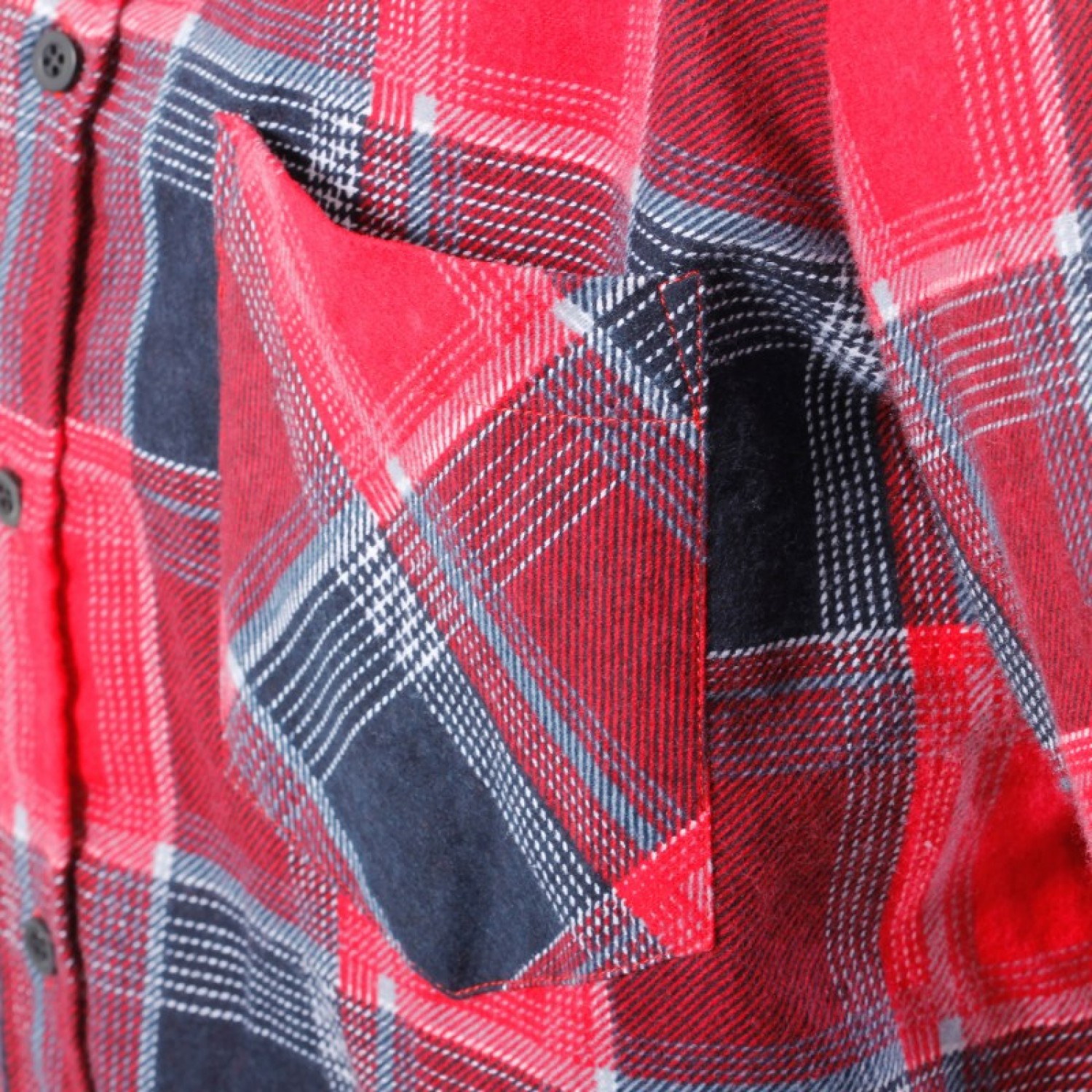 Flanellskjorta röd-svart, arbetsskjorta 170G/M2, CE, LAHTI