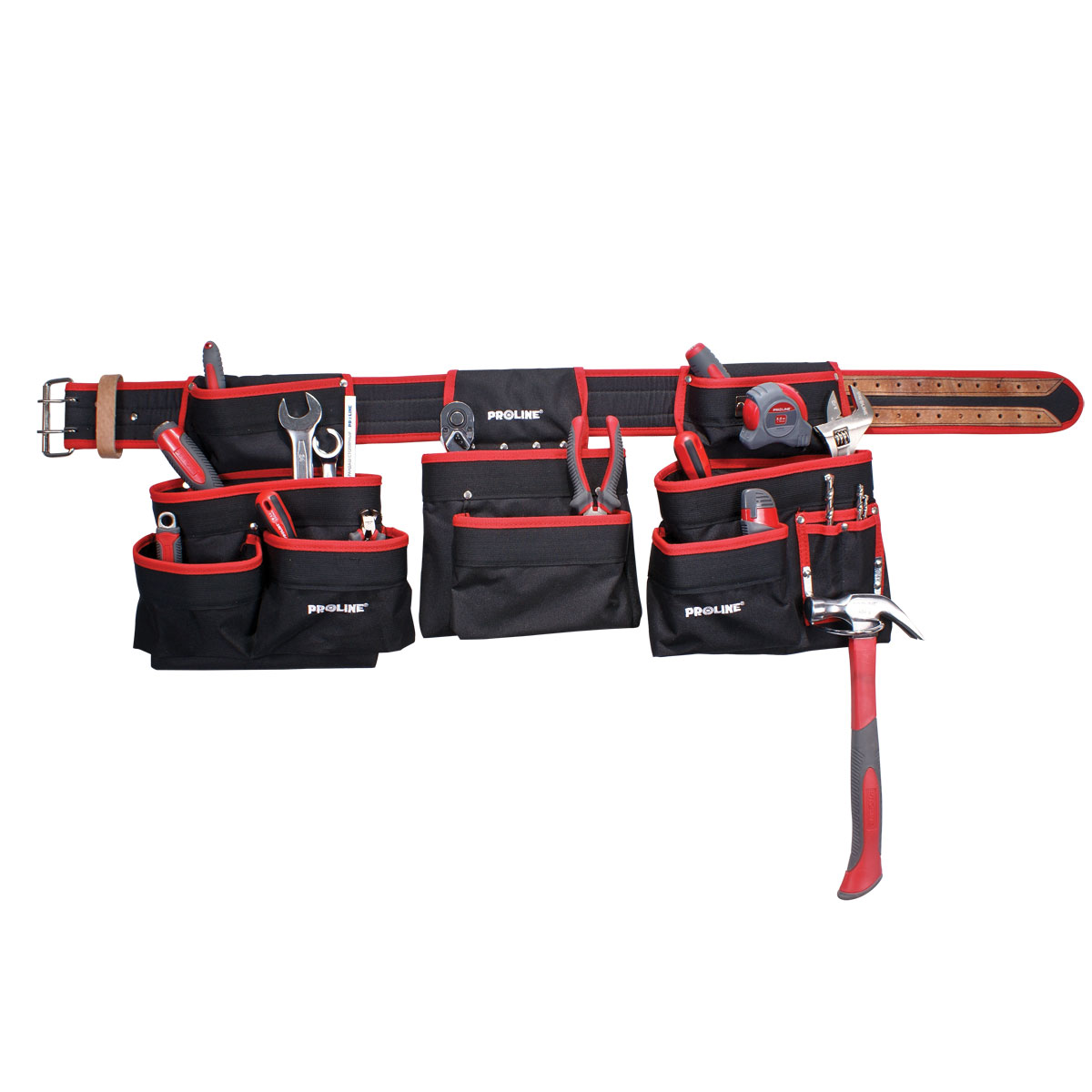 Heavy Duty Work Belt with Pouches, Reinforced, Proline