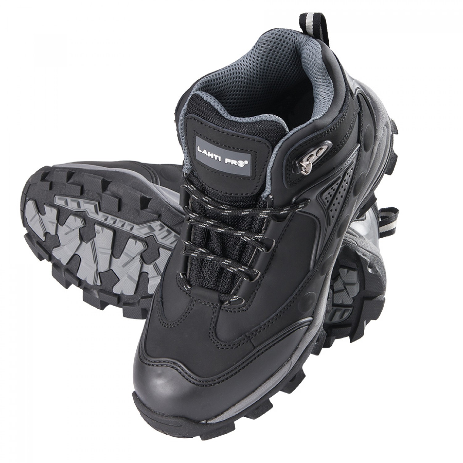Arbetsskor kängor, skyddsskor, SUEDEMESH, GREY-BLACK, S1P SRA, 39-17 , CE, LAHTI