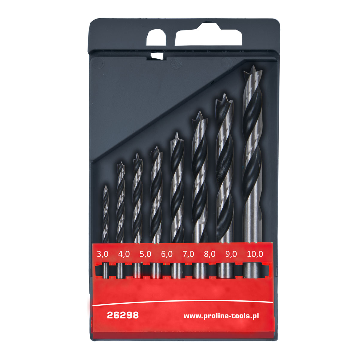 Wood Drill set 8 Pc (3-10 mm), Proline