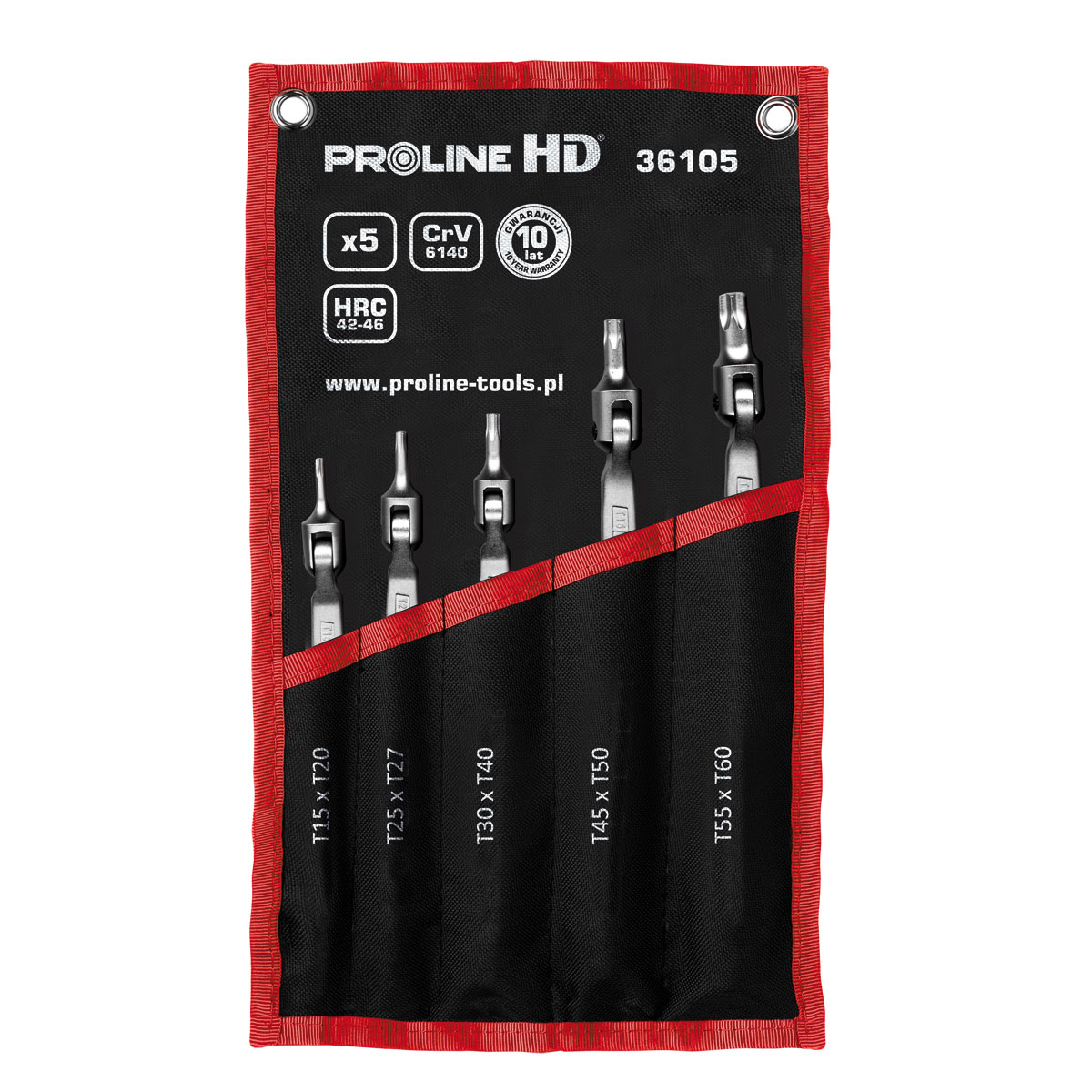 Lednyckelsats TORX Rostfri, Avancerad Ergonomi, ProTools