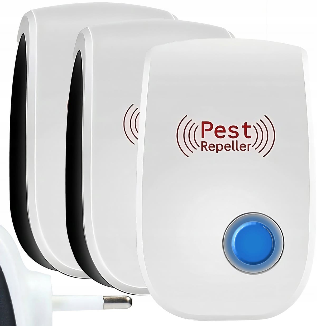 Mouse Repeller 3-Pack, Ultrasonic Deterrent for Mice, Rats, Insects