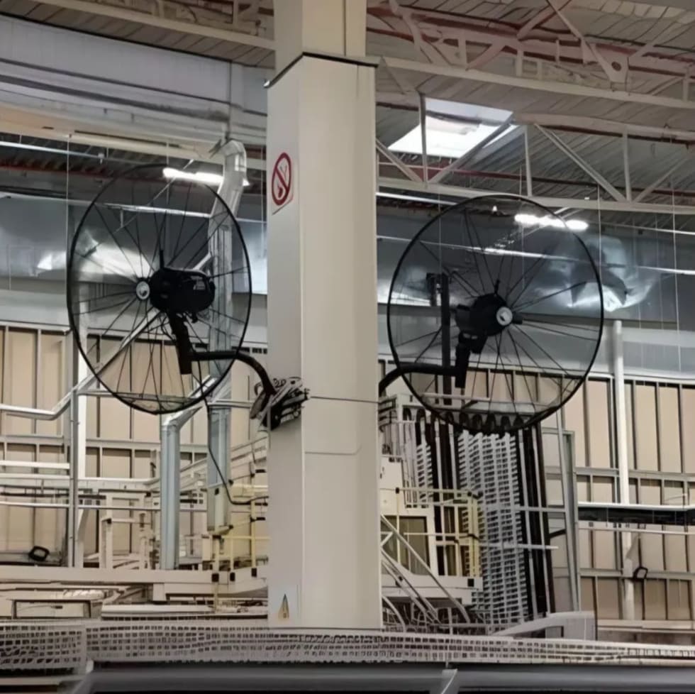 Powerful Cooling Wall Fan 75 cm 230W - Industrial Fan for Wall Mounting, 17400 m³/h