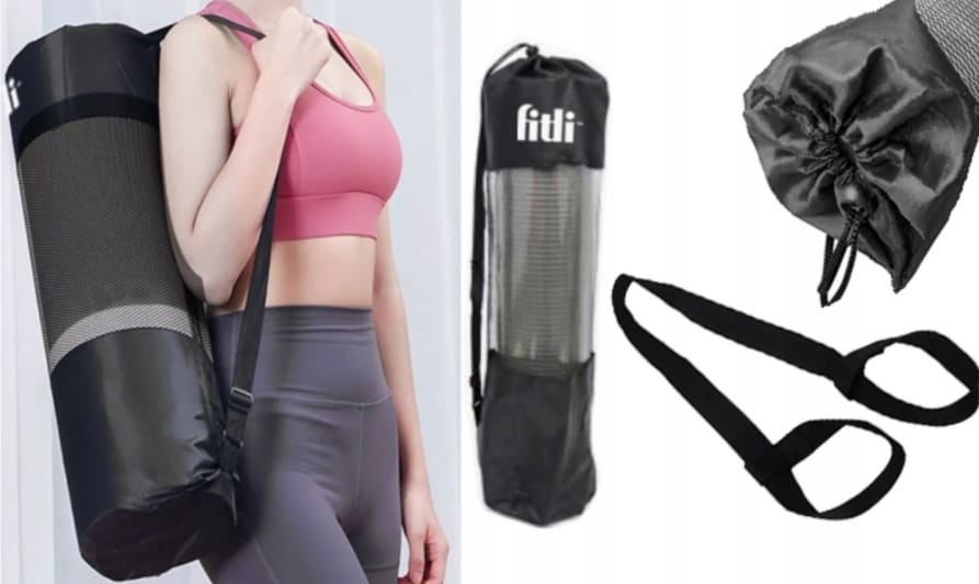 Yogamatta, träningsmatta, skummatta 180 x 61 cm, 1 cm tjock, olika färger, NBR Fitli