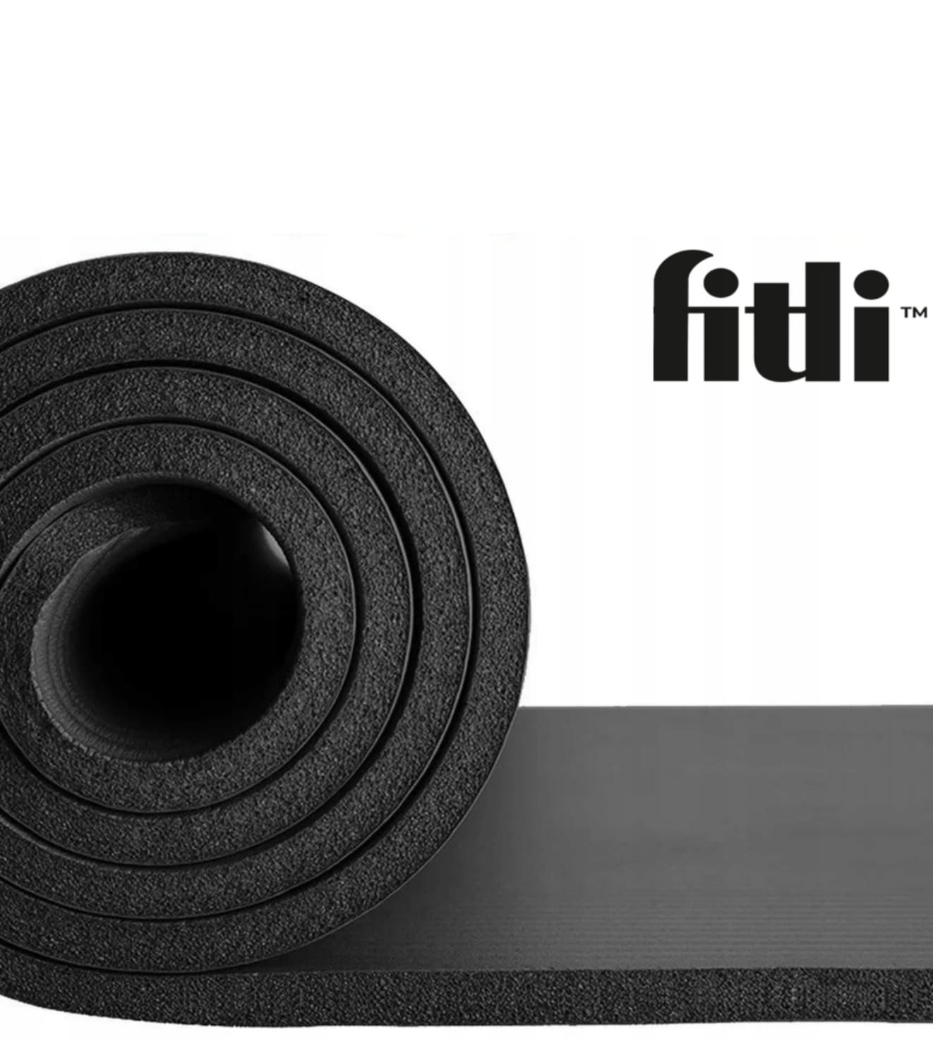 Yogamatta, träningsmatta, skummatta 180 x 61 cm, 1 cm tjock, olika färger, NBR Fitli