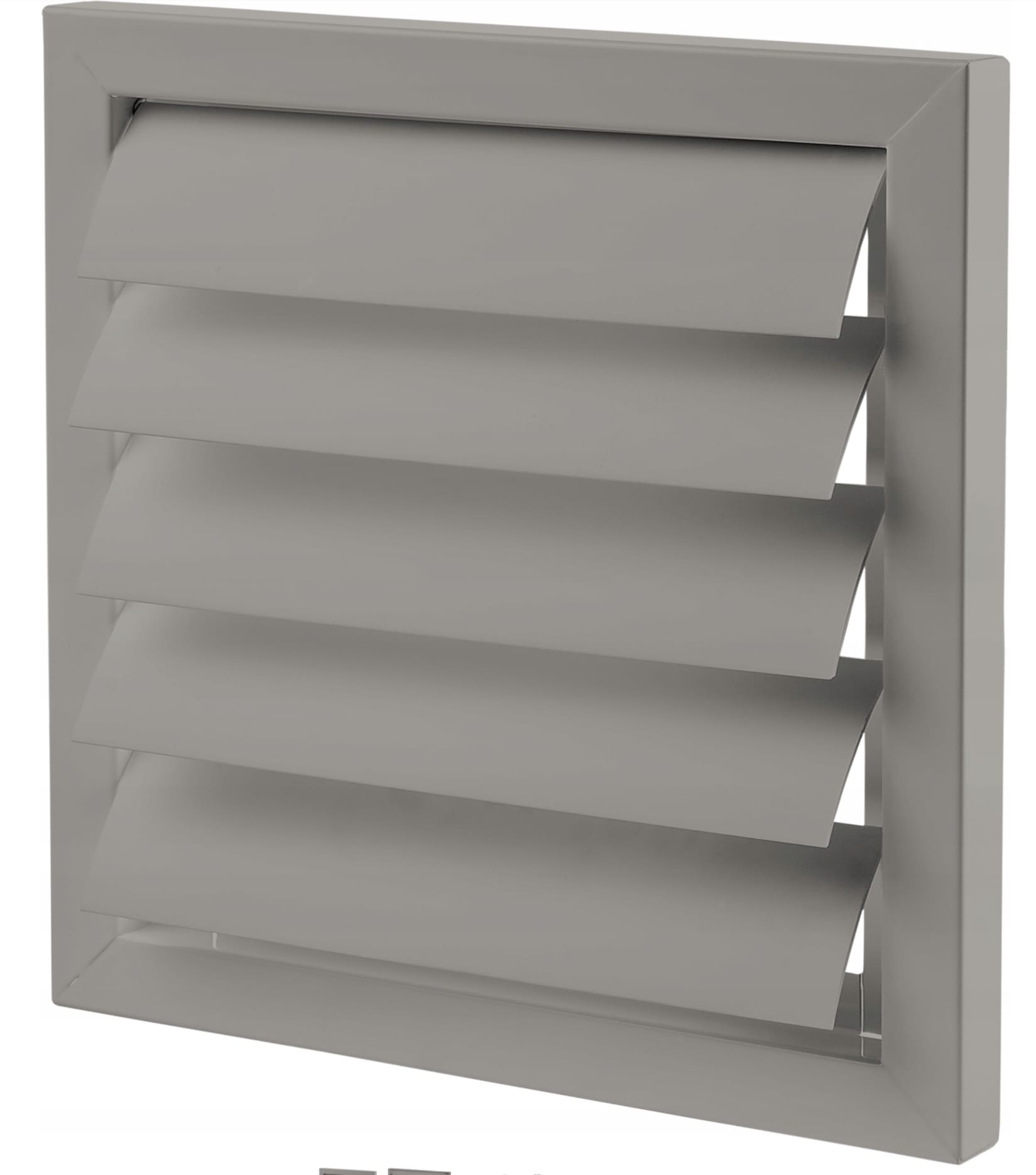Ventilationsgaller Yttre Gravitationsjalusi 550x550mm PVC Grå, Vents-Group