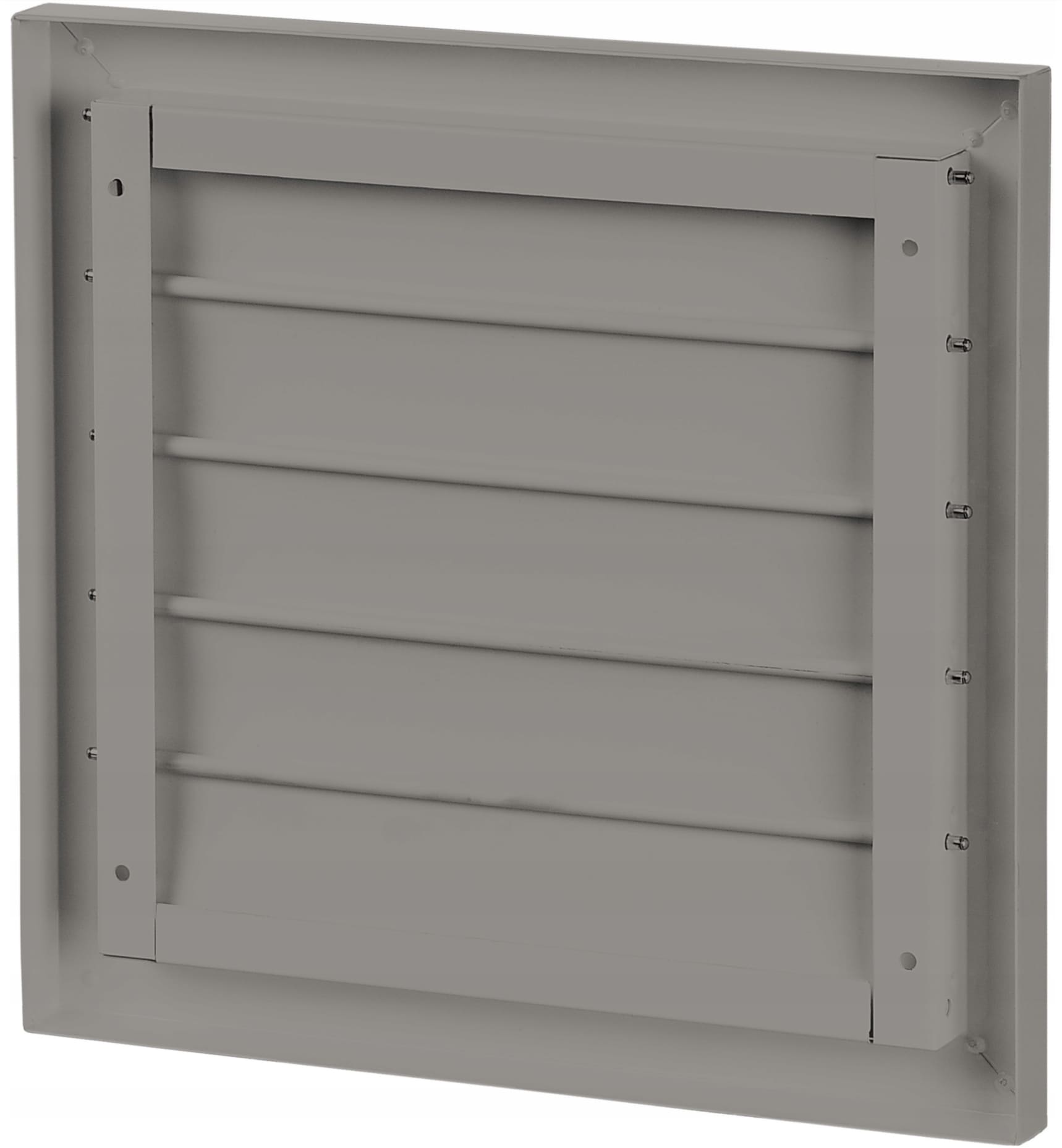 Ventilationsgaller Yttre Gravitationsjalusi 550x550mm PVC Grå, Vents-Group
