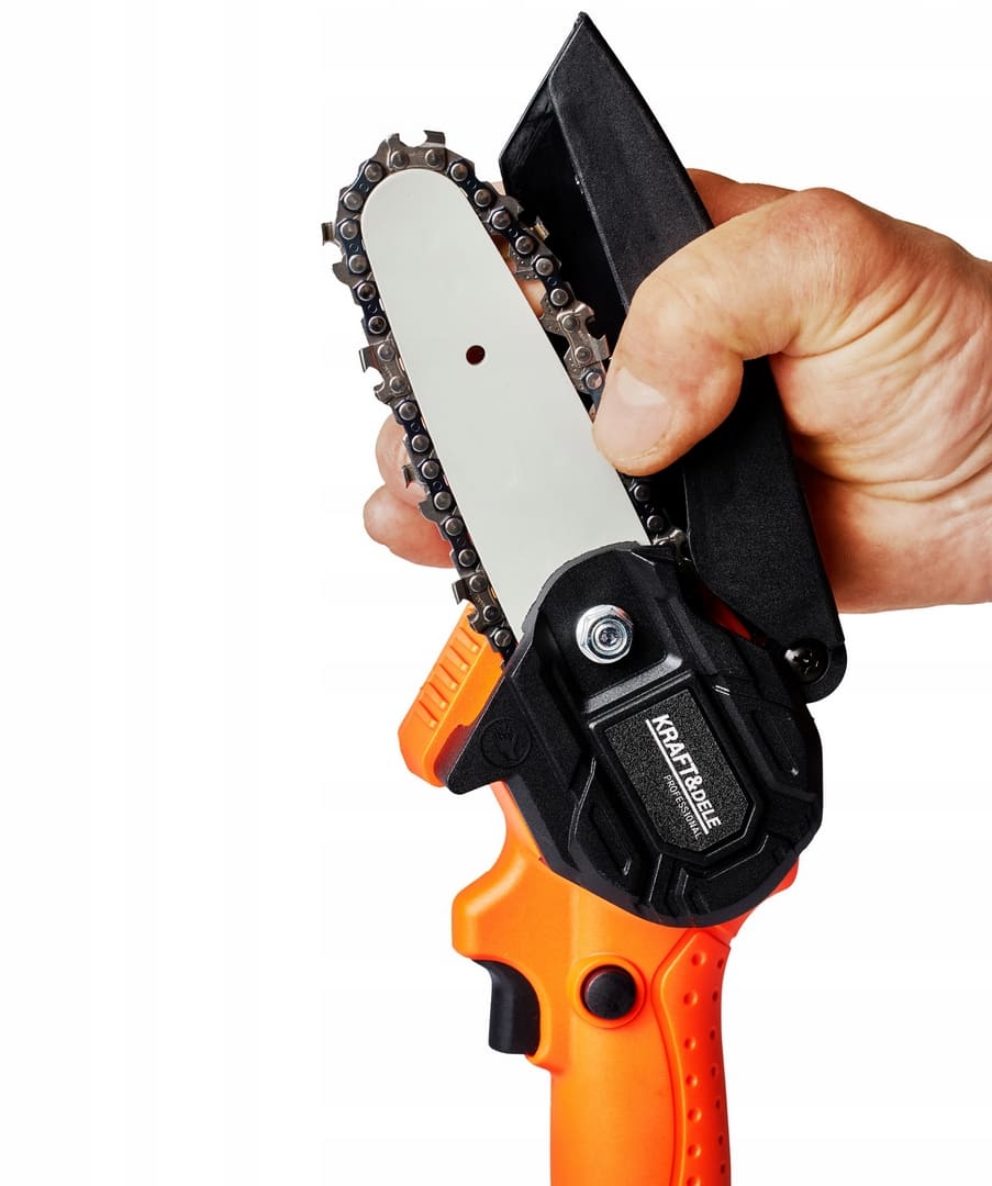 Chainsaw cordless with 2 batteries 2Ah 21V, Crosscut Saw 4, charger, bag, Kraft & Delle