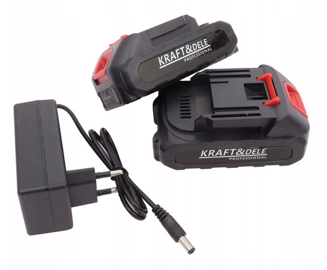 Chainsaw cordless with 2 batteries 2Ah 21V, Crosscut Saw 4, charger, bag, Kraft & Delle