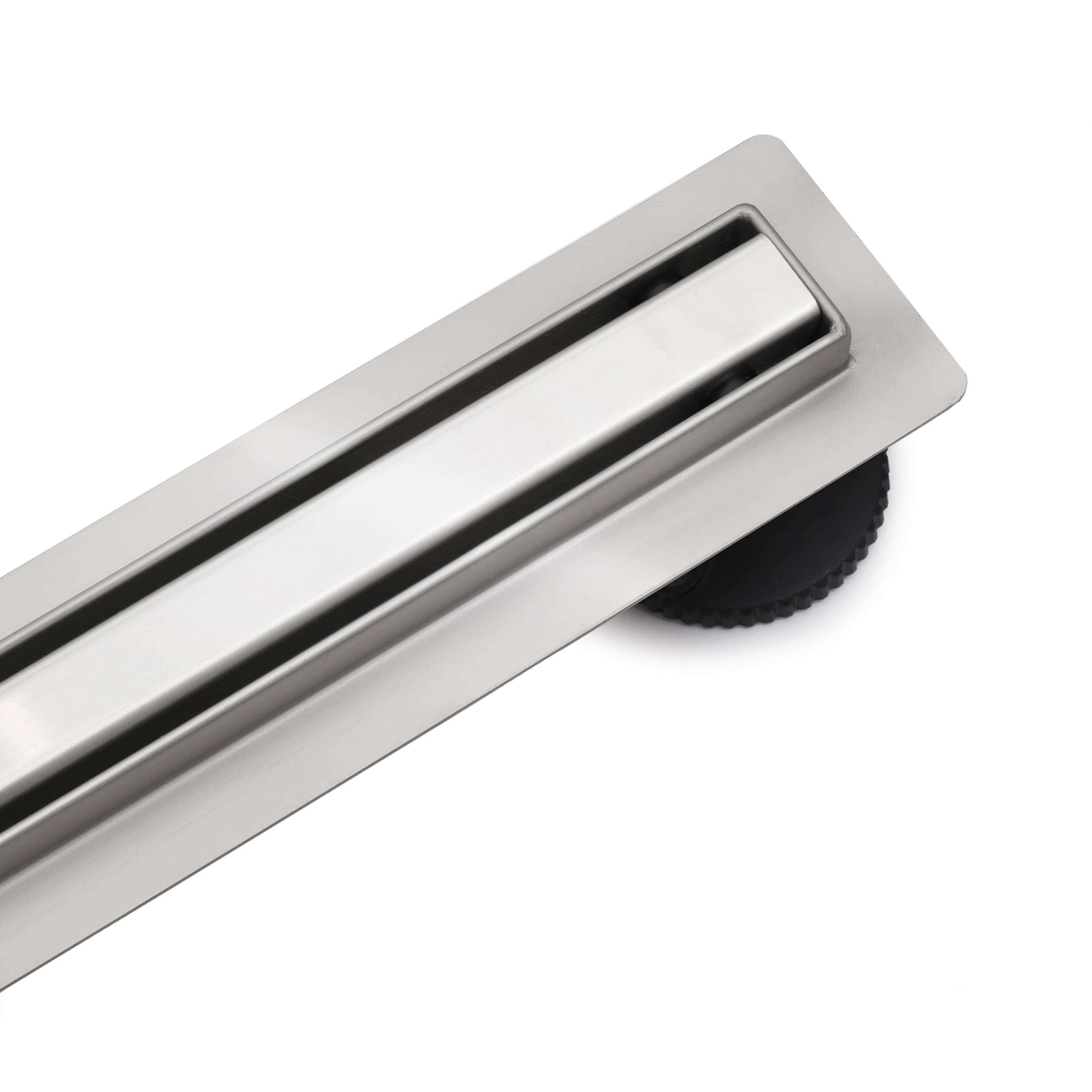Floor drain, linear drain 60 cm with swivel drain pipe and high flow rate, Prina