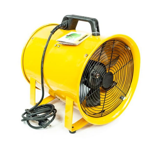 Portable Industrial Fan Axial 230W 1500 m³/h Yellow Tube Model, Master