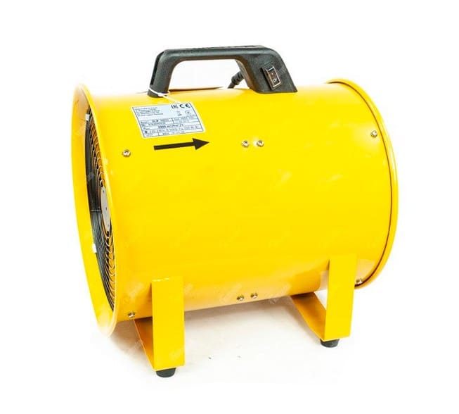 Portable Industrial Fan Axial 230W 1500 m³/h Yellow Tube Model, Master