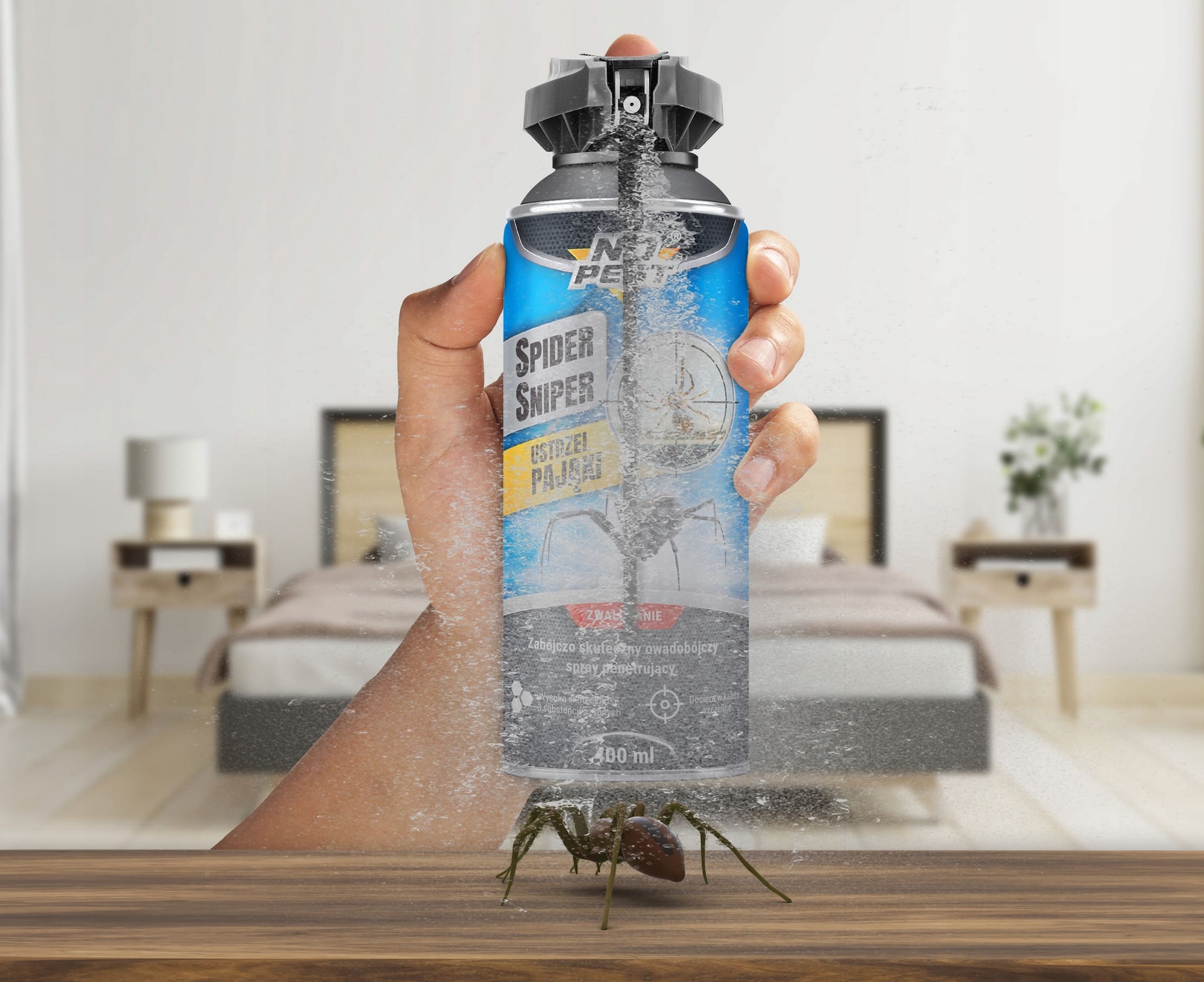 Insektsspray, flugspray, effektiv aerozol mot krypande och flygande insekter, Spider Sniper No-Pest